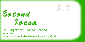 botond kocsa business card